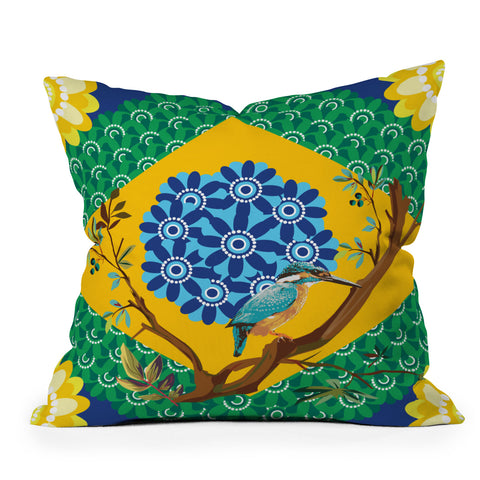 Juliana Curi Brazil Flag Outdoor Throw Pillow