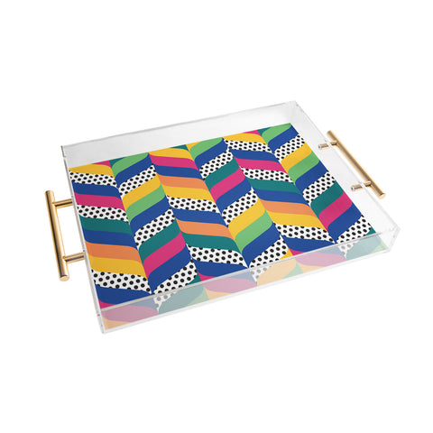 Juliana Curi Chevron 6 Acrylic Tray