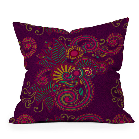Juliana Curi India 1 Outdoor Throw Pillow