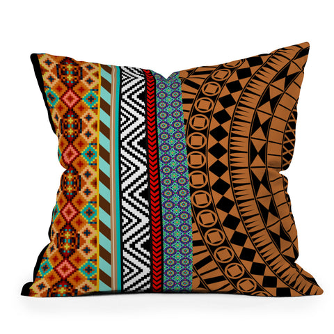 Juliana Curi maori Outdoor Throw Pillow