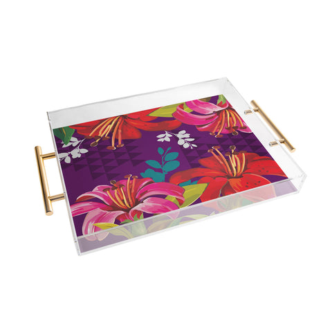 Juliana Curi Mix Flower 3 Acrylic Tray