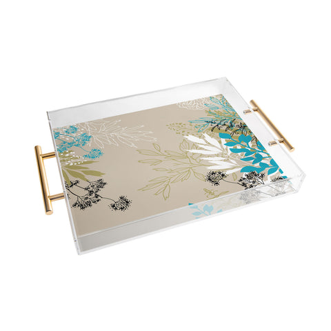 Juliana Curi Natural Leaves Acrylic Tray