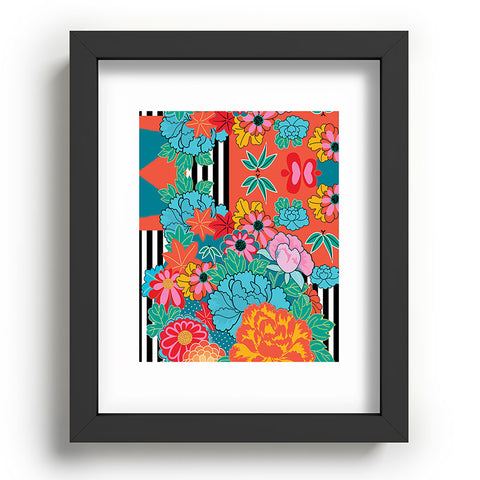 Juliana Curi Navy Modern Recessed Framing Rectangle