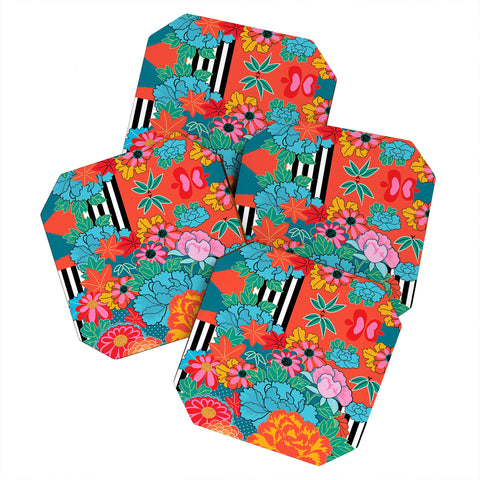 Juliana Curi Navy Modern Coaster Set