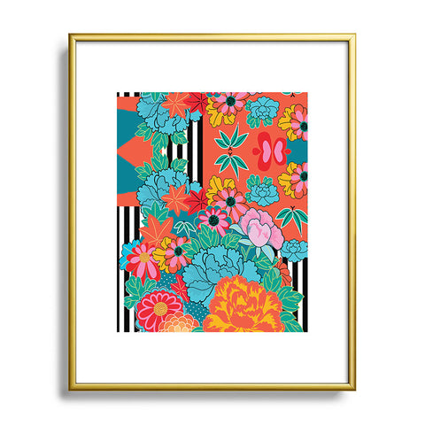Juliana Curi Navy Modern Metal Framed Art Print