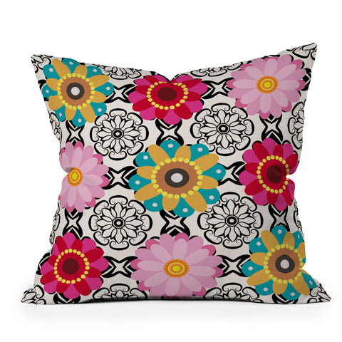 Juliana Curi Spring Mix Outdoor Throw Pillow