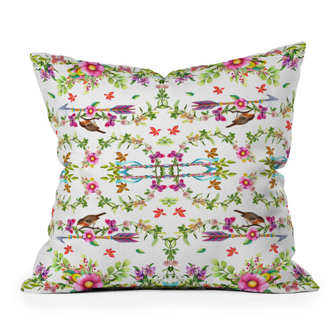 Juliana Curi wonderfulworld1 Outdoor Throw Pillow