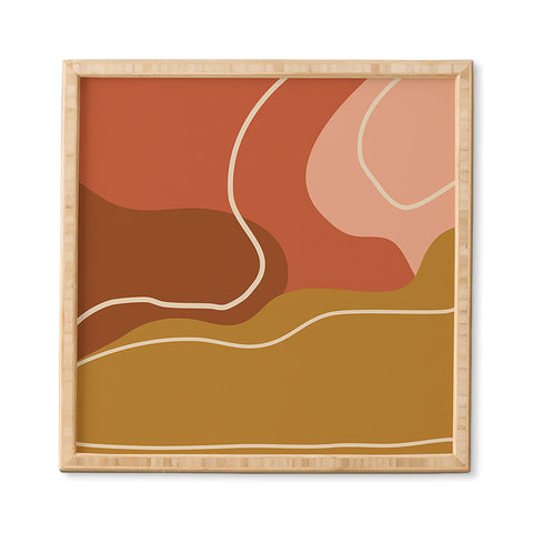 June Journal Abstract Organic Shapes in Zen Framed Wall Art havenly