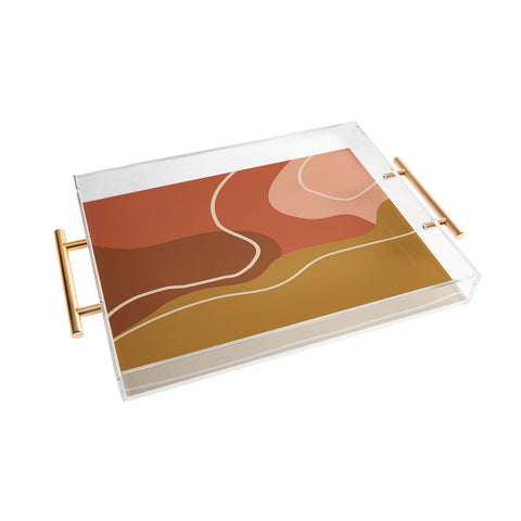 June Journal Abstract Organic Shapes in Zen Acrylic Tray