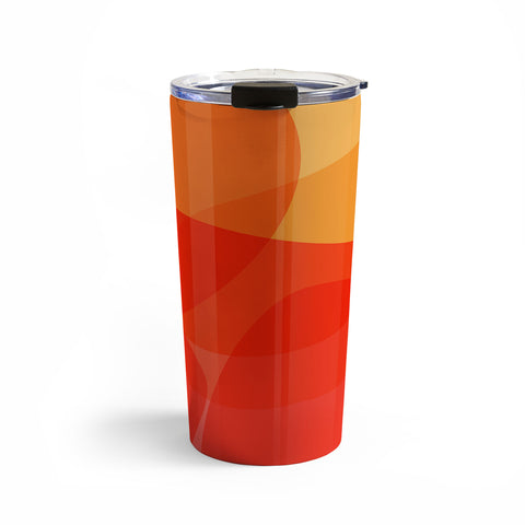 June Journal Abstract Warm Color Shapes Travel Mug