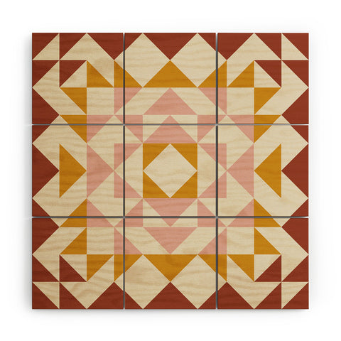 June Journal Autumn Quilt Wood Wall Mural