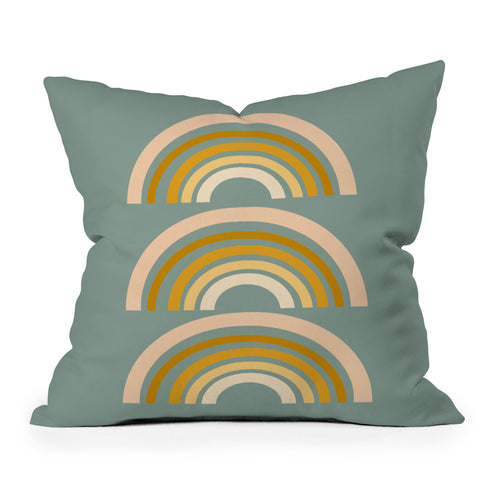 June Journal Autumn Rainbows Outdoor Throw Pillow