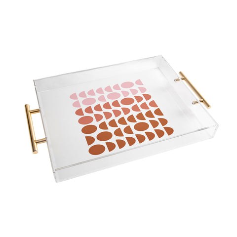 June Journal Blush and Terracotta Circles Acrylic Tray