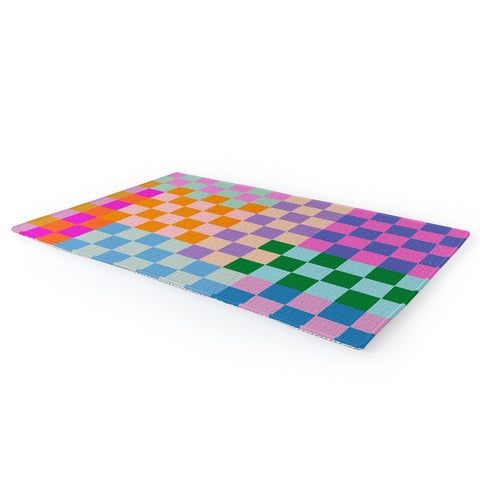 June Journal Checkerboard Collage Area Rug