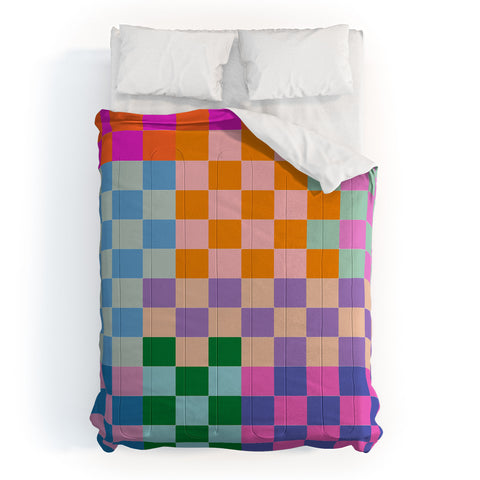 June Journal Checkerboard Collage Comforter