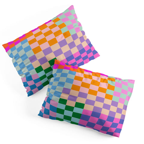 June Journal Checkerboard Collage Pillow Shams