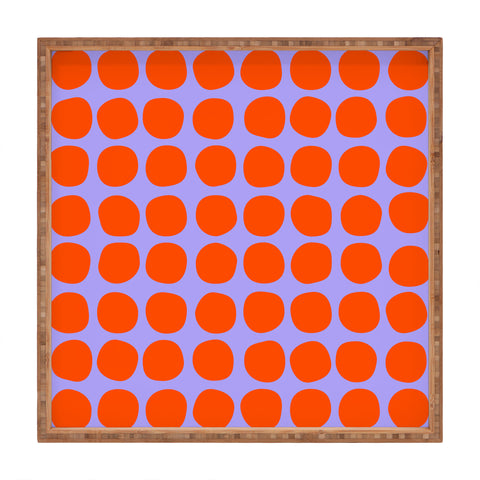 June Journal Circles in Purple and Orange Square Tray