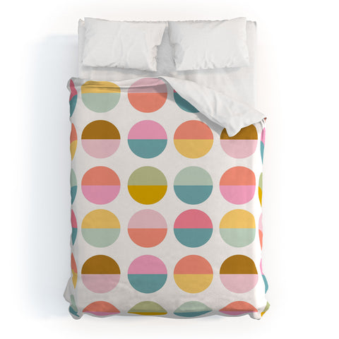 June Journal Colorful and Bright Circle Pattern Duvet Cover