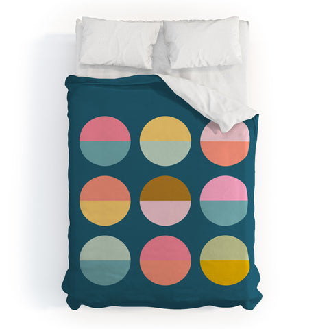 June Journal Colorful Circles Duvet Cover