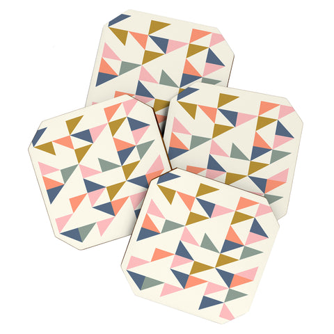June Journal Floating Triangles Coaster Set