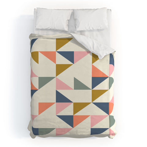 June Journal Floating Triangles Duvet Cover