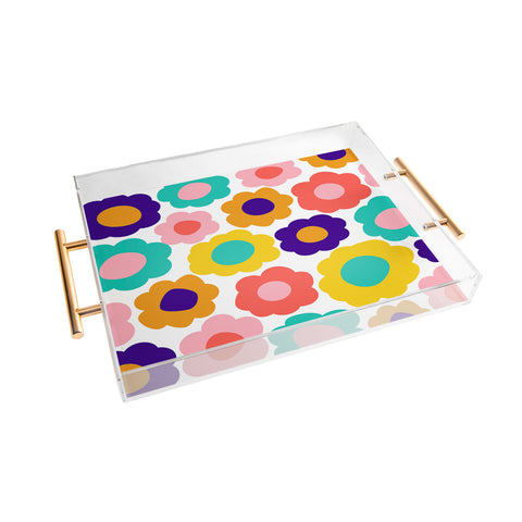 June Journal Flowers Pop Acrylic Tray