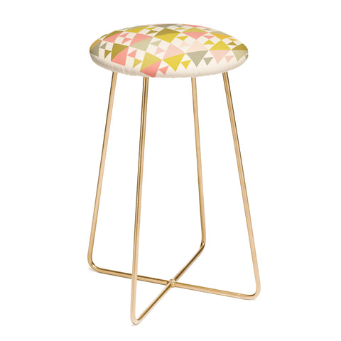June Journal Geometric 21 in Autumn Pastels Counter Stool