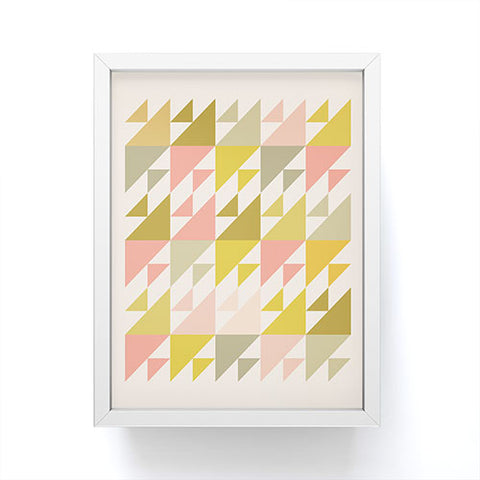 June Journal Geometric 21 in Autumn Pastels Framed Mini Art Print