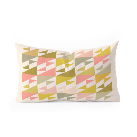 June Journal Geometric 21 in Autumn Pastels Oblong Throw Pillow