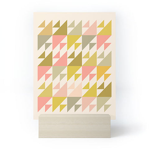 June Journal Geometric 21 in Autumn Pastels Mini Art Print