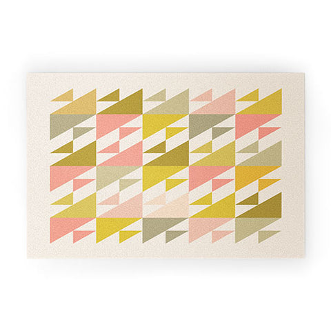 June Journal Geometric 21 in Autumn Pastels Welcome Mat