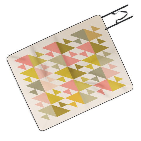 June Journal Geometric 21 in Autumn Pastels Picnic Blanket
