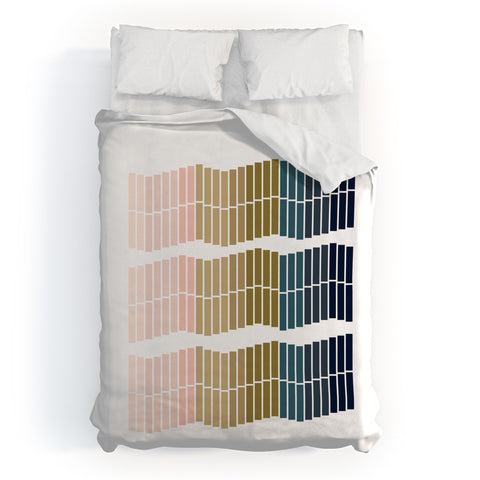 June Journal Geometric Ombre Trio Duvet Cover