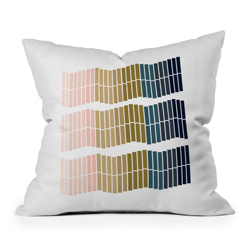June Journal Geometric Ombre Trio Outdoor Throw Pillow