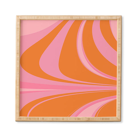 June Journal Groovy Color in Pink and Orange Framed Wall Art