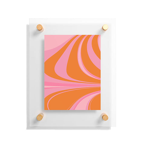 June Journal Groovy Color in Pink and Orange Floating Acrylic Print