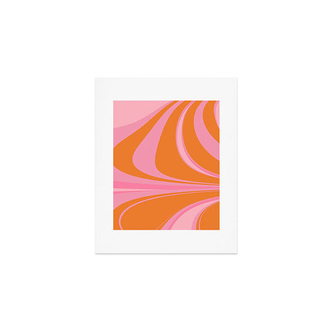 June Journal Groovy Color in Pink and Orange Art Print