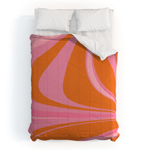 June Journal Groovy Color in Pink and Orange Comforter