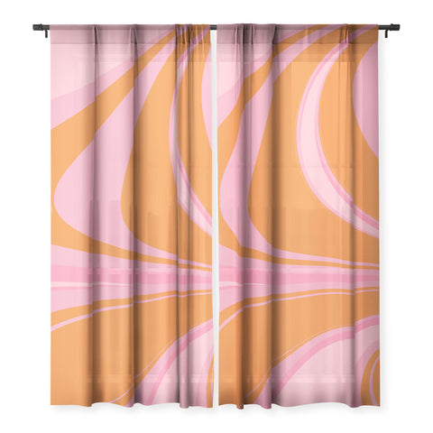 June Journal Groovy Color in Pink and Orange Sheer Non Repeat