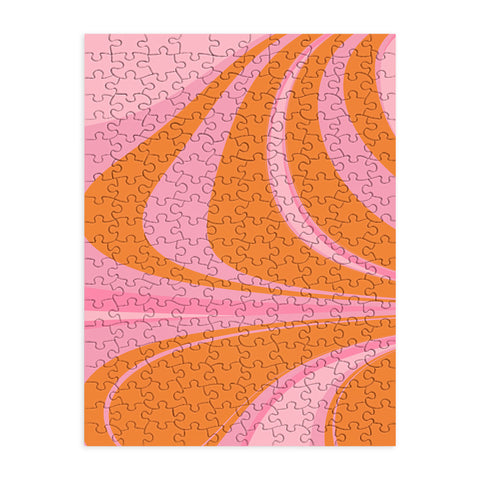 June Journal Groovy Color in Pink and Orange Puzzle