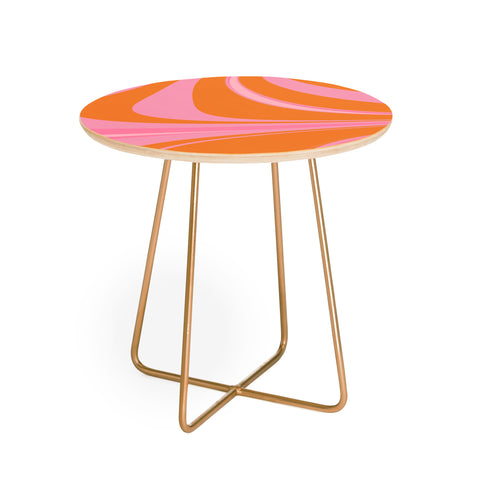 June Journal Groovy Color in Pink and Orange Round Side Table
