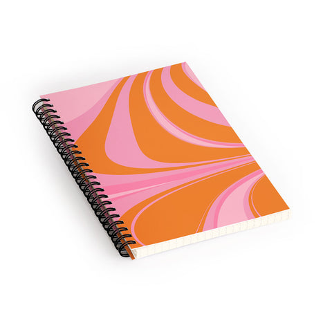 June Journal Groovy Color in Pink and Orange Spiral Notebook