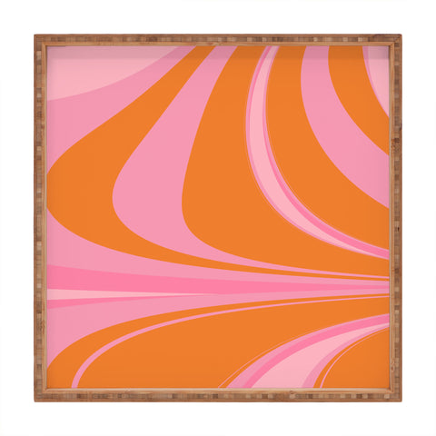 June Journal Groovy Color in Pink and Orange Square Tray