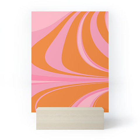 June Journal Groovy Color in Pink and Orange Mini Art Print