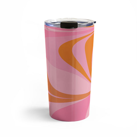 June Journal Groovy Color in Pink and Orange Travel Mug