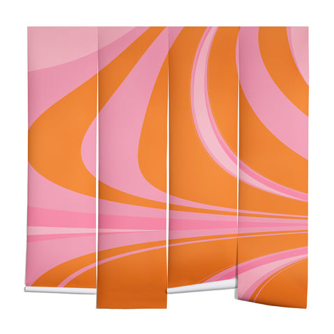 June Journal Groovy Color in Pink and Orange Wall Mural