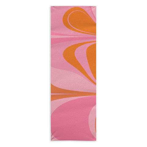 June Journal Groovy Color in Pink and Orange Yoga Towel