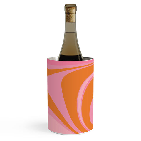June Journal Groovy Color in Pink and Orange Wine Chiller