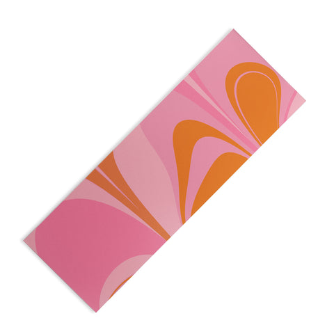 June Journal Groovy Color in Pink and Orange Yoga Mat