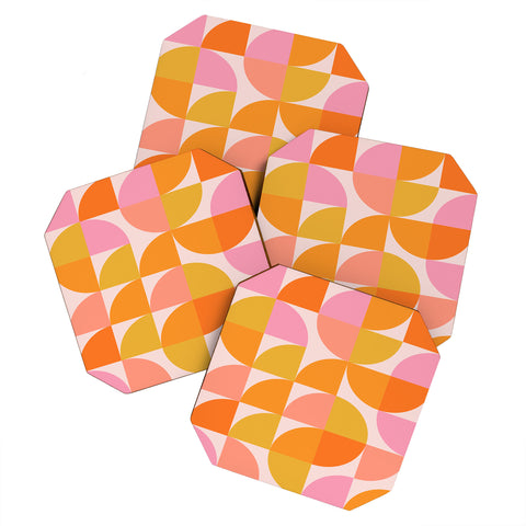 June Journal Mid Century Mod Geometry Coaster Set